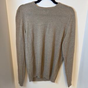NN07 Tan Wool Crewneck Sweater with Long Sleeves Size Small Men’s